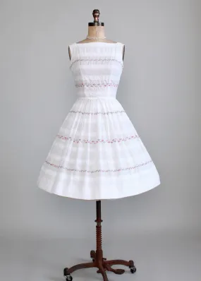 Vintage 1960s L'Aiglon Petite Roses Cotton Dress