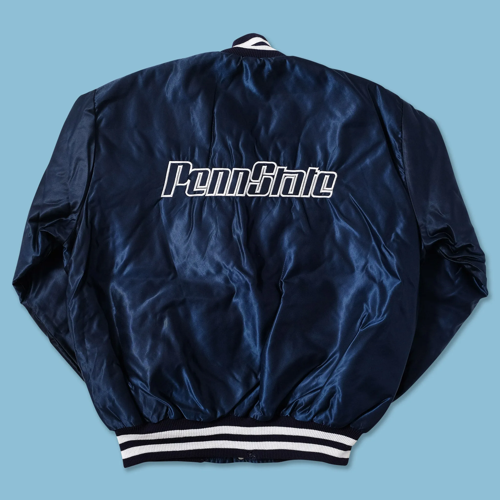 Vintage Penn State Satin Bomber Jacket XLarge