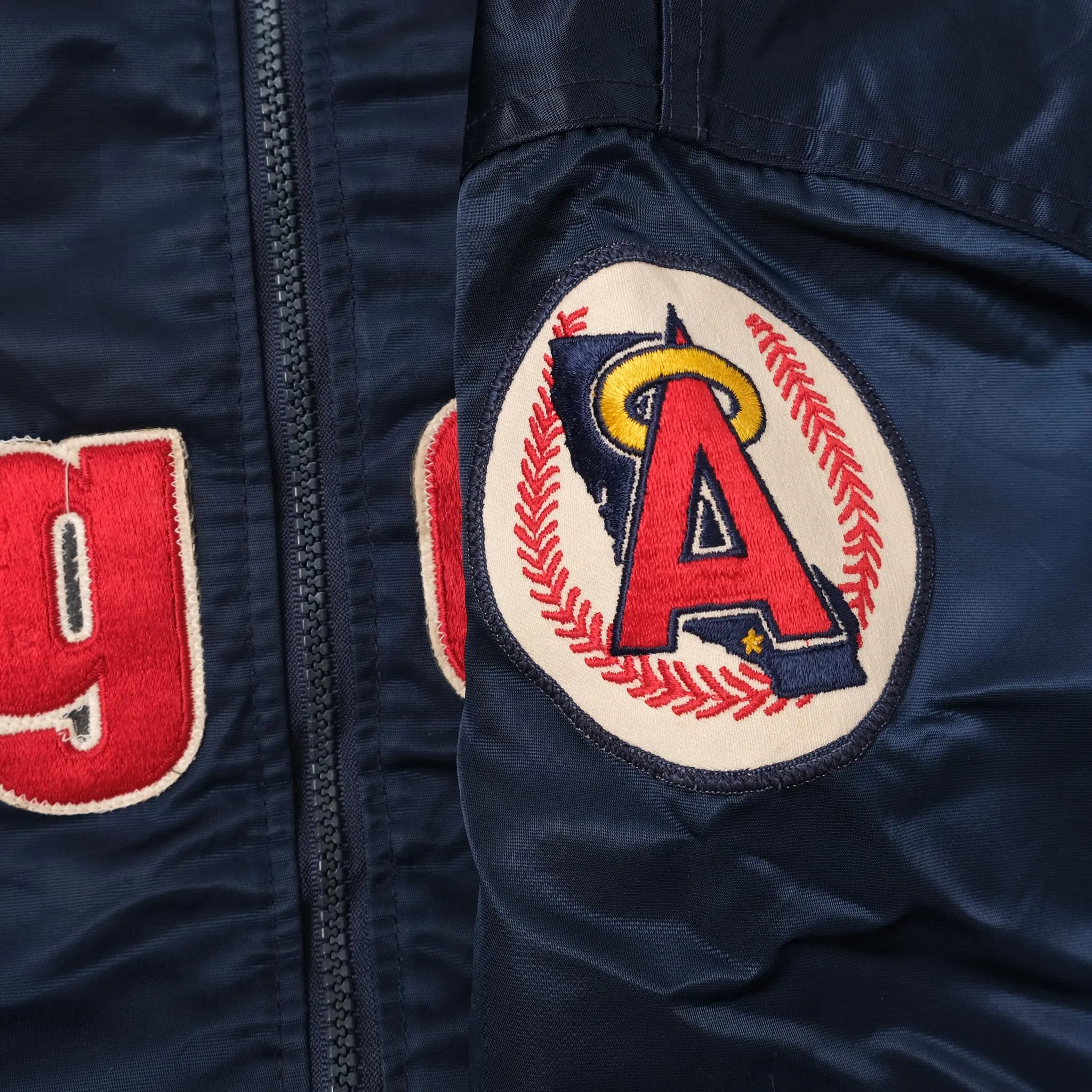 Vintage Starter Los Angeles Angels Satin Bomber Jacket Large