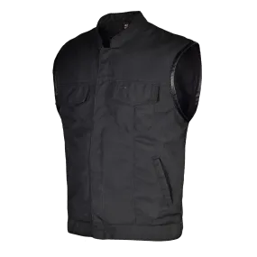 VL1914 Heavy Duty Textile Club Vest with Snaps And Zipper Closure