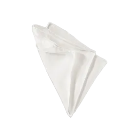 White Silk Pocket Square