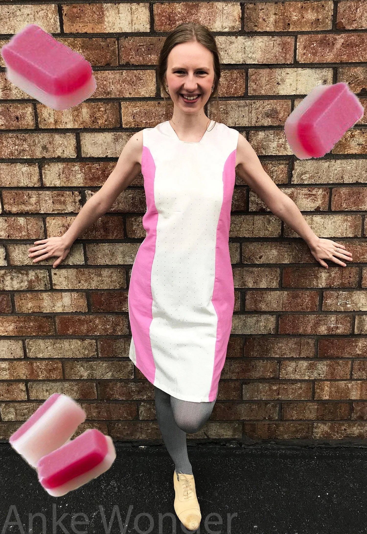 Women's Pink & White Peppermint Dress