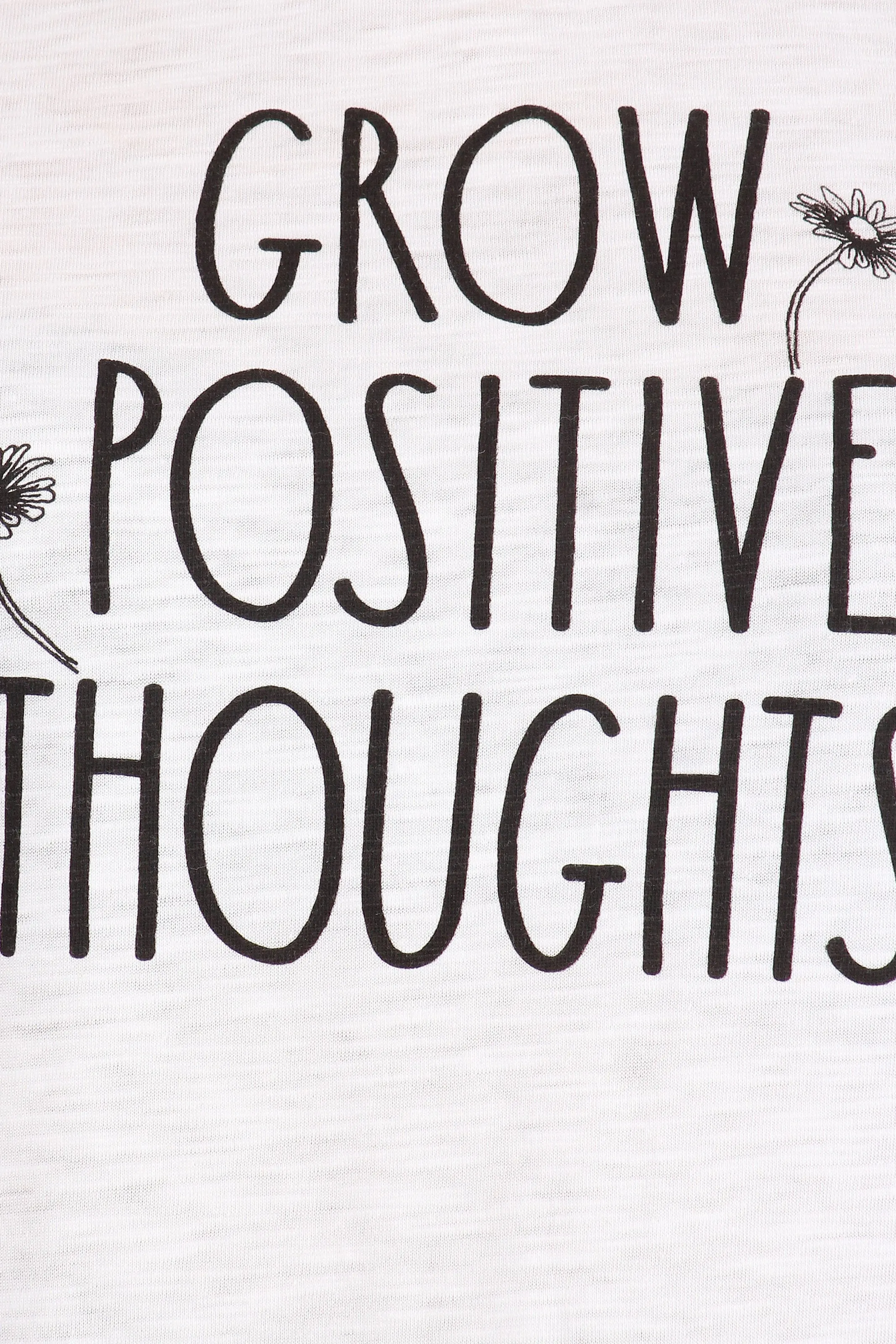 Women's "GROW POSITIVE THOUGHTS" Short Sleeve Classic Slub T-Shirt