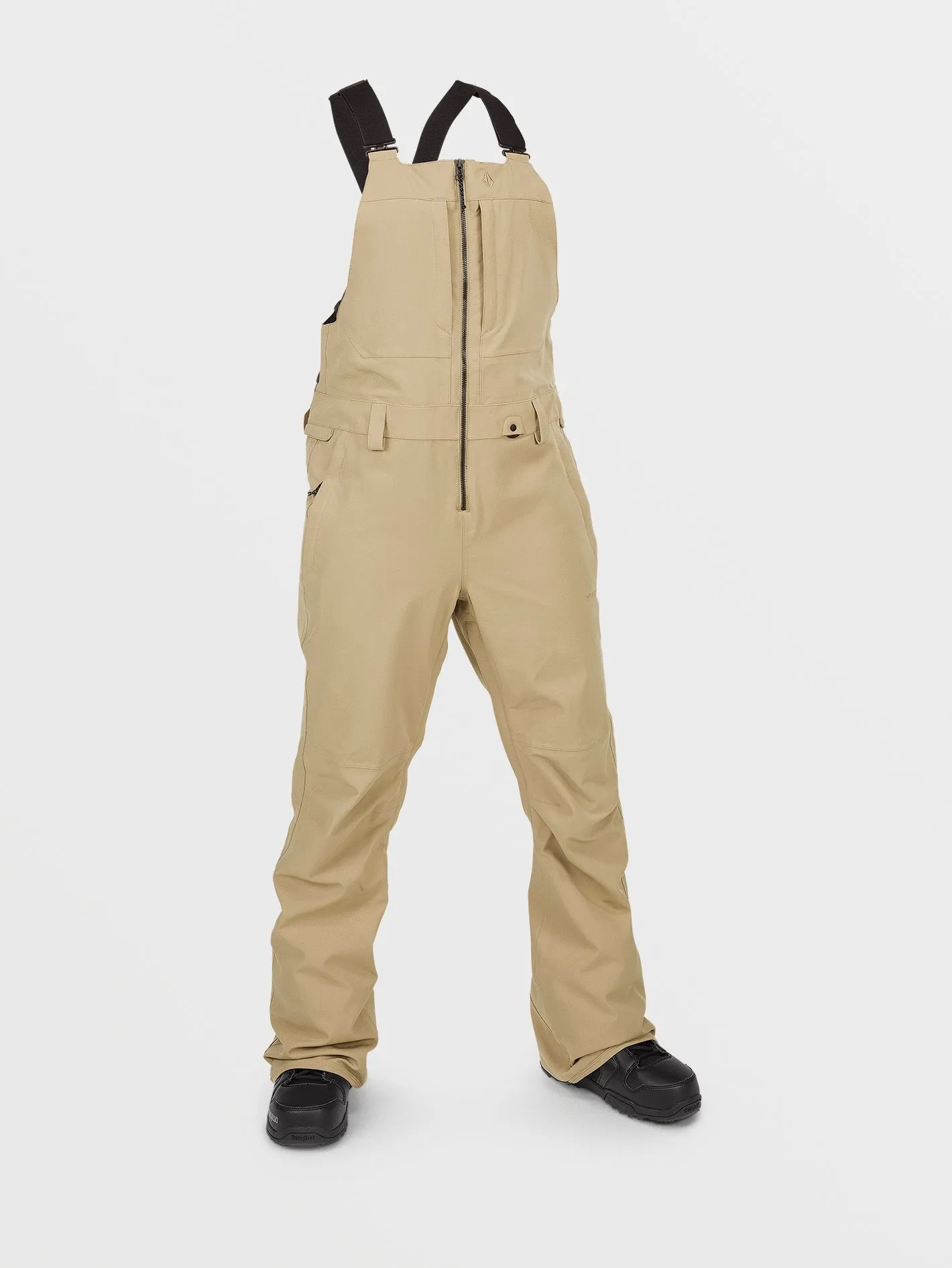 Womens Swift Bib Overalls - Dark Khaki