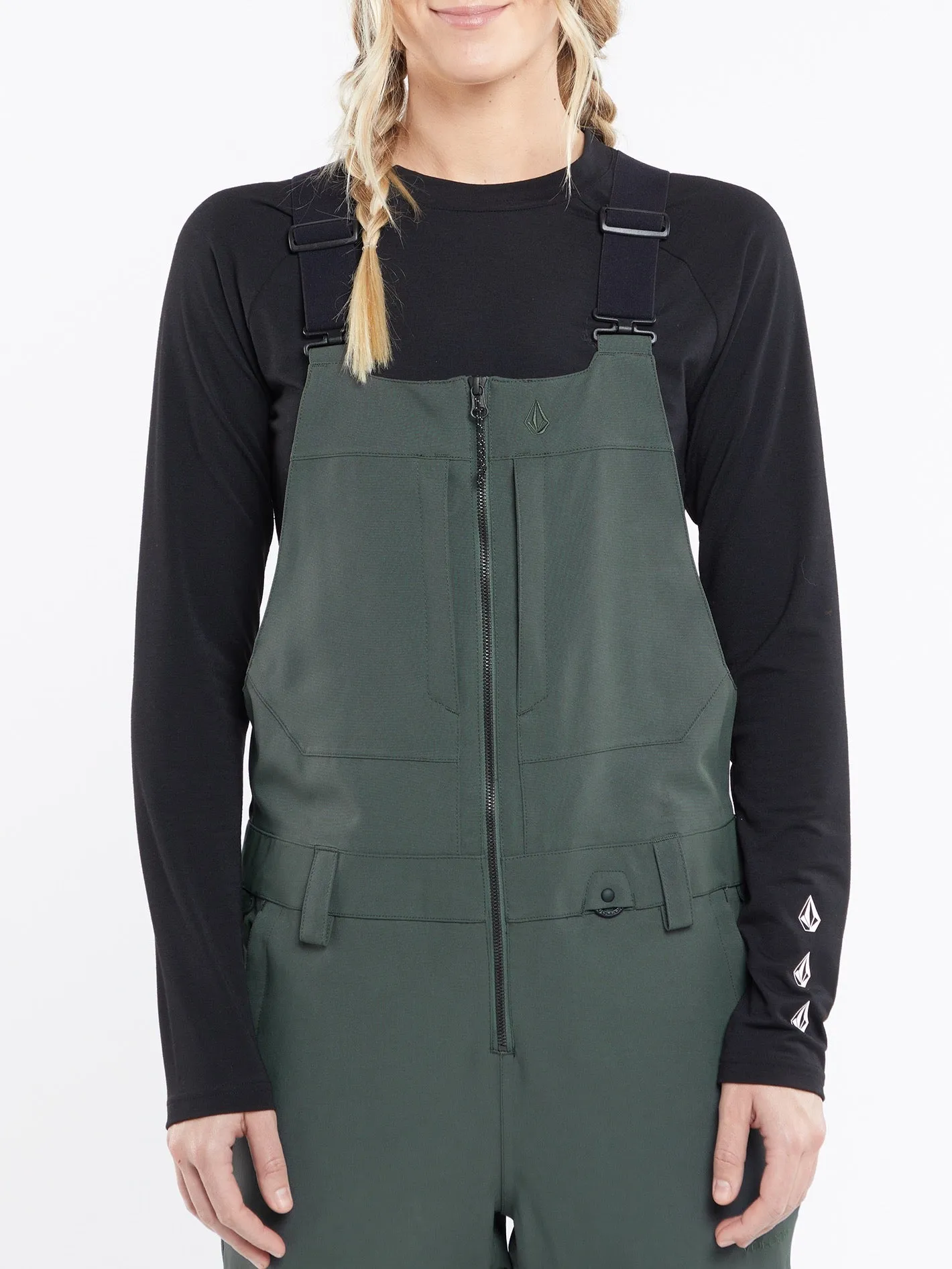 Womens Swift Bib Overalls - Eucalyptus