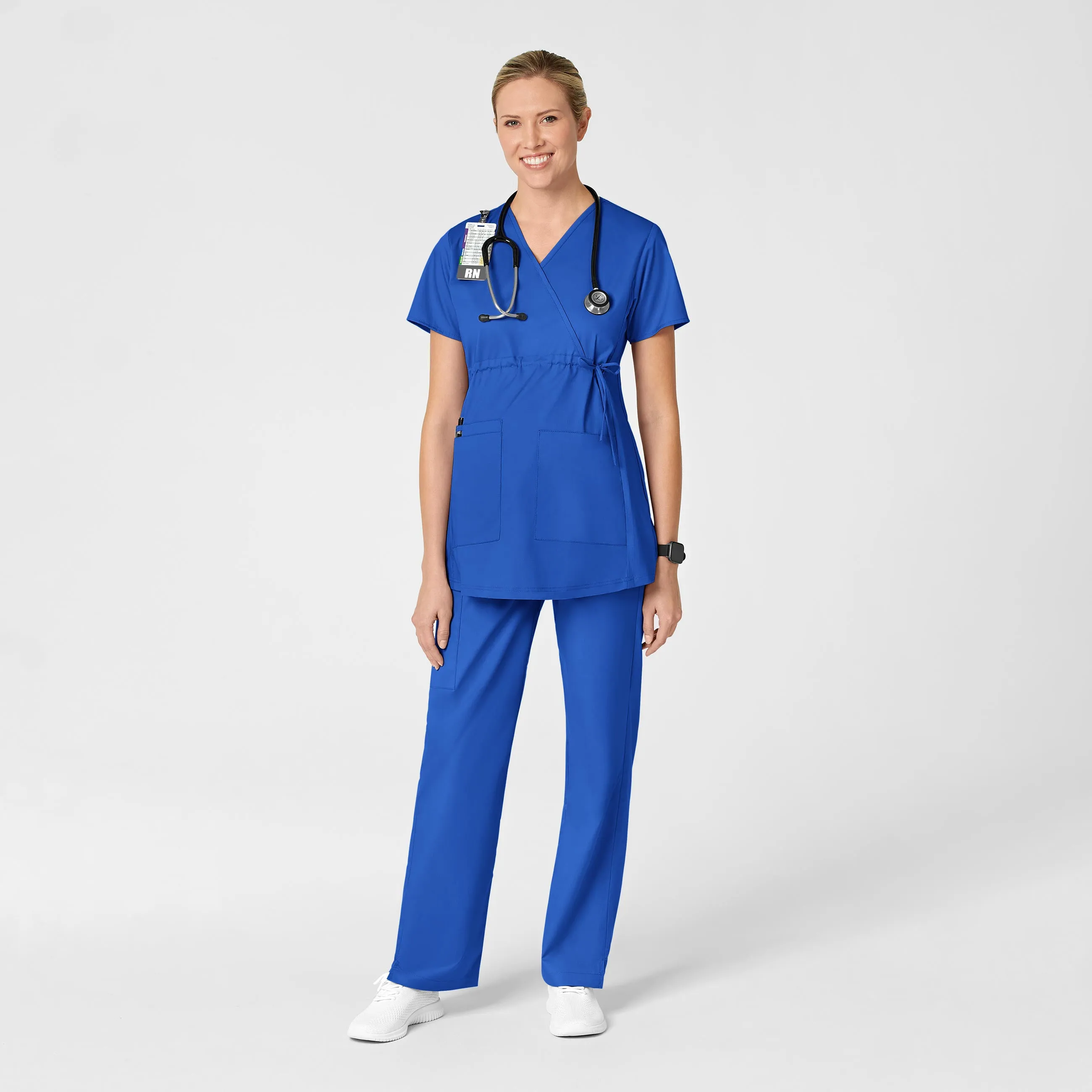 WonderWORK Maternity Cargo Scrub Pant - Royal