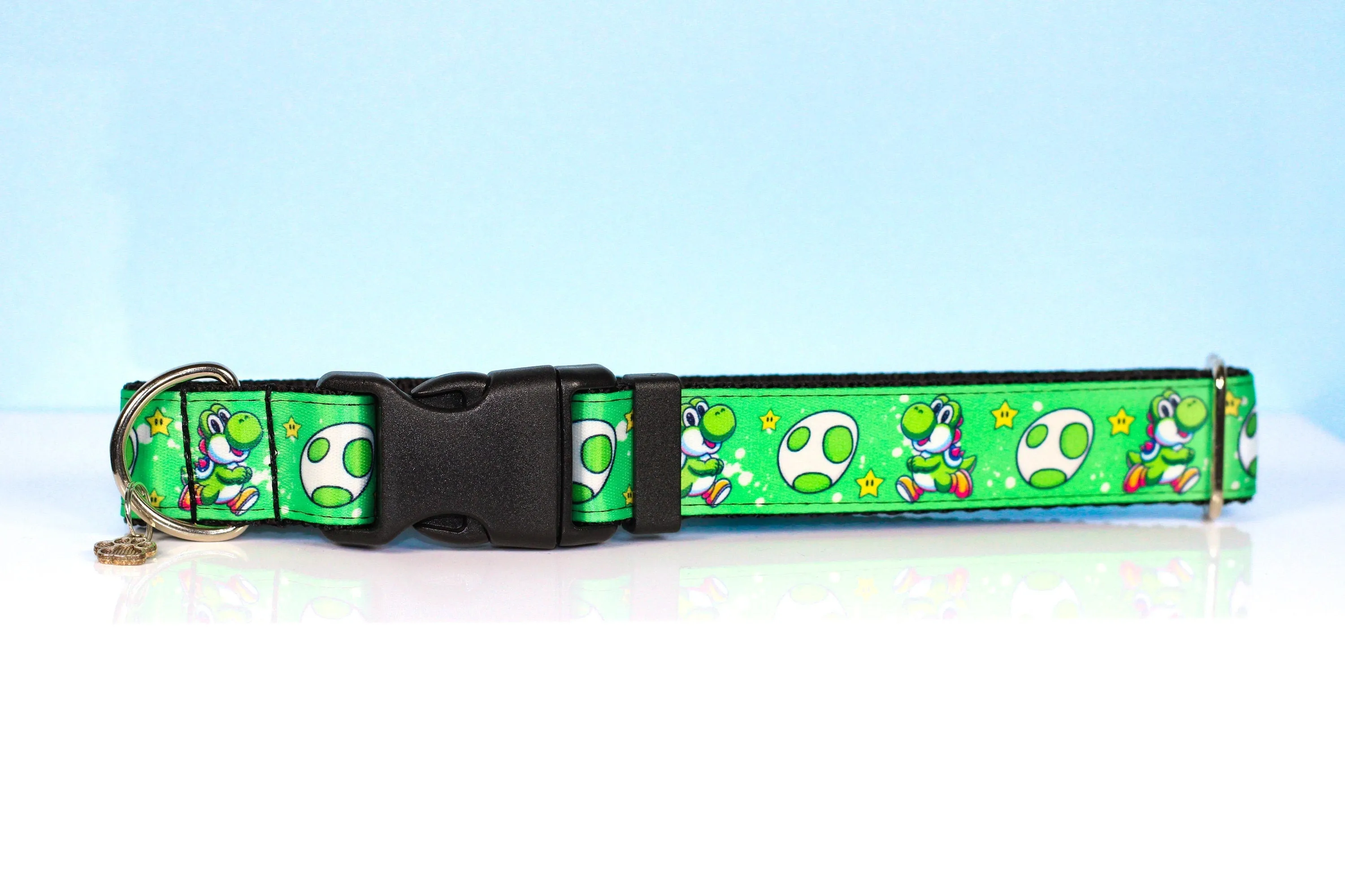 Yoshi dog collar, Mario bros, Super mario dog collar, Video game gift, Pet gifts,