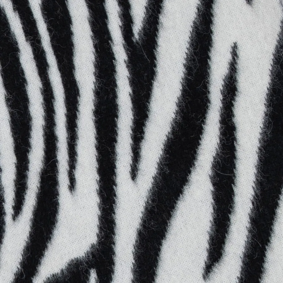 Zebra Scarf Bw Alpaca